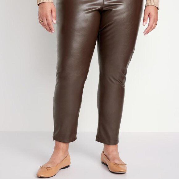 NEW Old Navy Extra High-Waisted Faux-Leather Pants - Picture 9 of 11